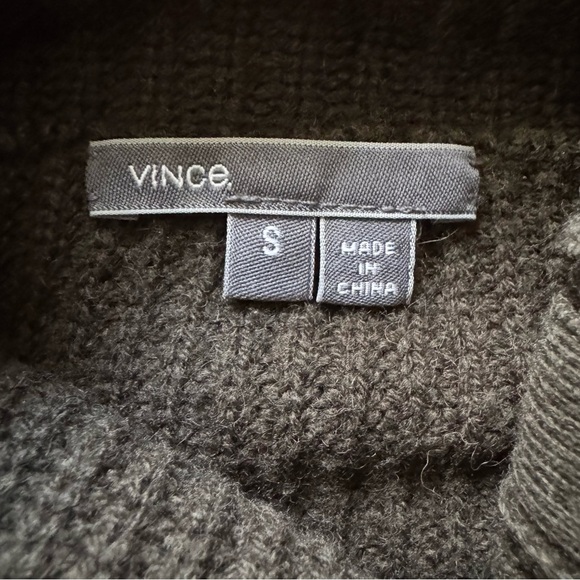 New Vince Green Cowl Neck Buttons Oversized Sweater size Small - Picture 9 of 11